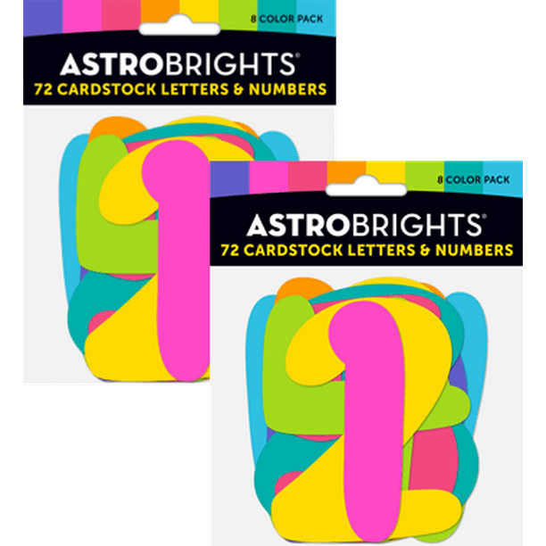 Astrobrights 72 Cardstock Letters & Numbers Bulletin Board 